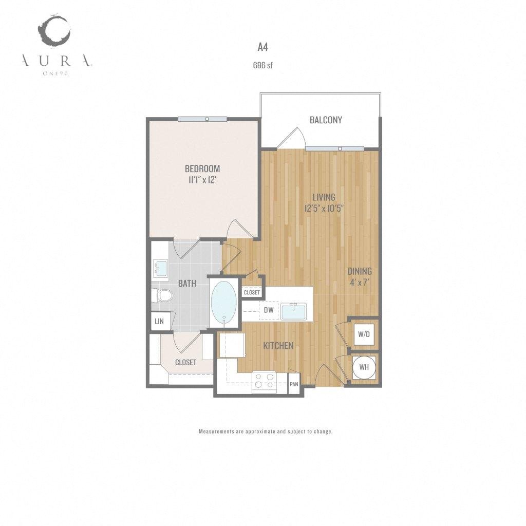 Aura One90 Apartments A4 1 Floor Plan Aura One90 Apartments A4 1 Floor Plan
